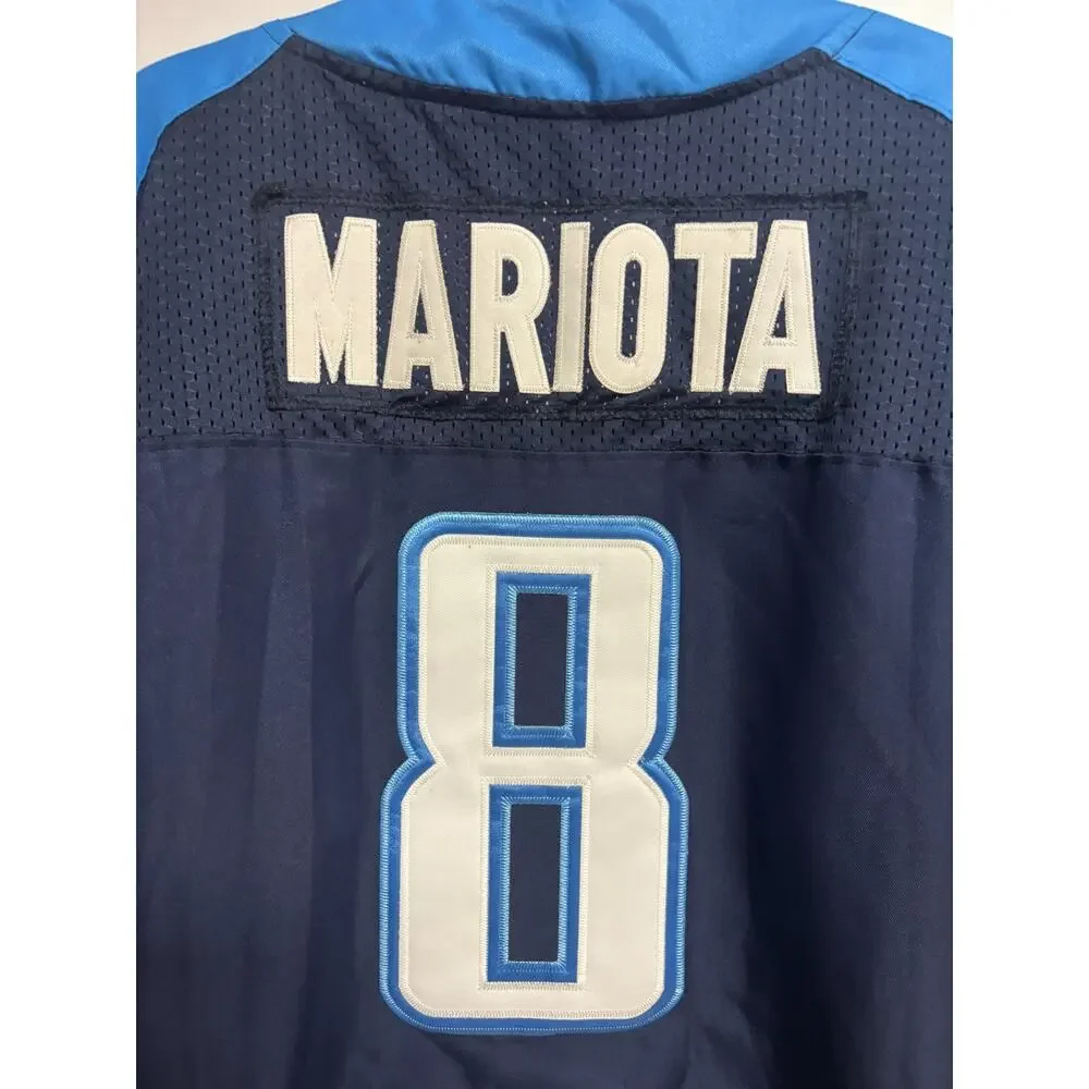 Tennessee Titans Size 56 Marcus Mariota #8 Nike On Field NFL Jersey Blue Sports
